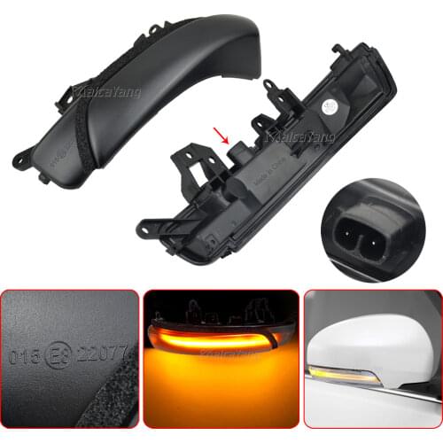 2X Dynamic Rearview Turn Signal Blinker Side Mirror LED Flasher Repeater Light For Toyota WISH PRIUS REIZ CAMRY IQ EQ EV MAJESTA