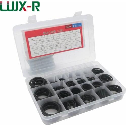 LUJX-R 347pcs O Ring Kit Seal Oil Proof Washer O-Ring Gasket Assortment Set Nitrile Rubber Watertightness Seals Ring Box 30size