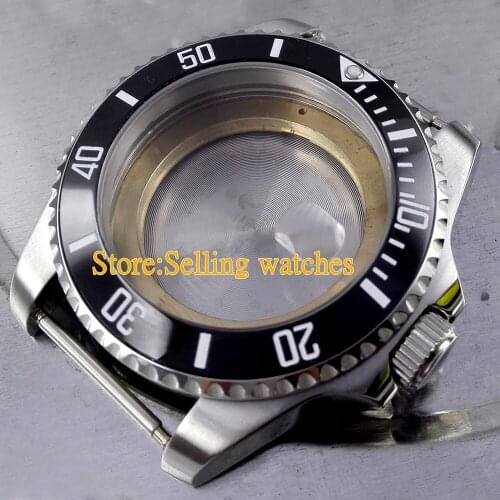 43mm Stainless Steel sapphire glass Watch Case for ETA 2836 mingzhu 2813 miyota 82 series Movement C09