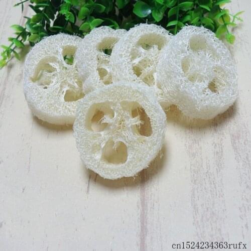 500 Pcs Natural Loofah Sponge Cleanner Soap Tools Dish Sponge Scrubber for Body Cleaning