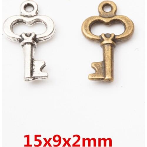 80pcs China Supplier metal alloy skeleton keys charms for keychain 5735