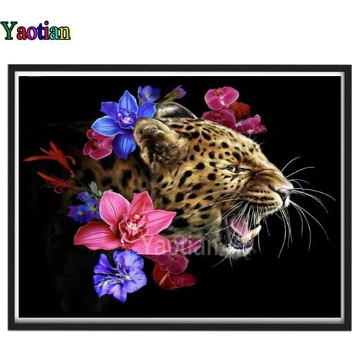 Diamond mosaic Orchid Leopard 5d diy diamond painting cross stitch kits 3d embroidery full rhinestone Painting Creative Gift