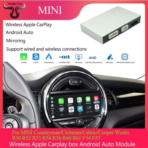Wireless Apple Carplay box Android Auto Module For MINI Countryman/Clubman/Cabrio/Cooper Works R50 R52 R53 R54 R56 R60 R61 F54