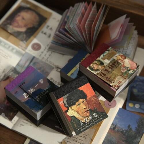 400 sheets Retro stickers paper pack include 200 sheets sulfuric acid paper and 200 special paper for scrapbooking journal