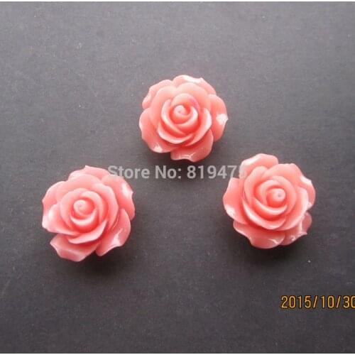 5Pieces 25mm Camelia Coral beads Large Coral flower beads Cabochon Pink color for Jewelry making