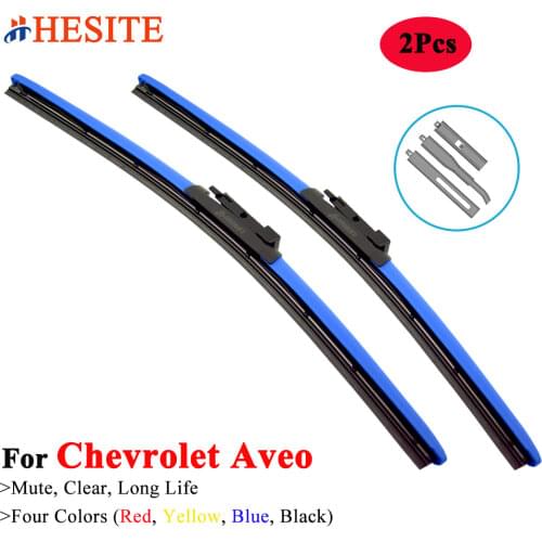 HESITE Colored Windshield Wiper Blades For Chevrolet Aveo T250 T300 Aleron Alformbra Kalos Lova Neblineros Accessories 2013 2020