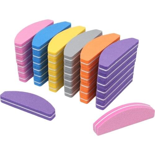 50-5PCS Double Sided Nail File Buffer Colorful Sanding Sponge Grinding Polishing Nail Art Salon DIY Manicure Tool Kit