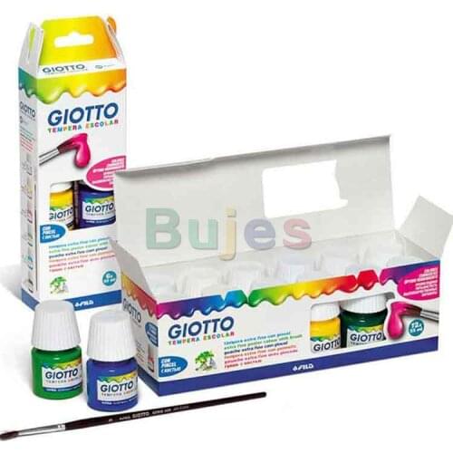 GIOTTO Tempera Escolar, Washable, Safe, Non-toxic, No Pungent Odor, High-quality Poster Paints, Painting Supplies ,Watercolor