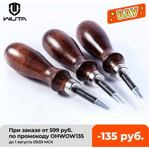 WUTA Sharp Leather Edge Beveler Edge Skiving/Polishing Leather Tools DIY Belt Maker High Carbon Steel Leather Craft Beveller