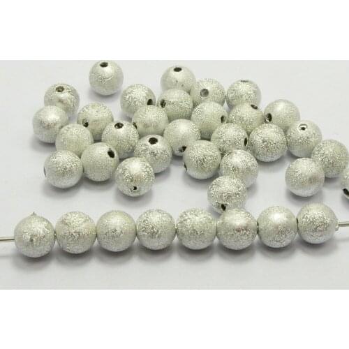 200 Mixed Color Stardust Acrylic Round Beads 8mm(0.31") Spacer Finding