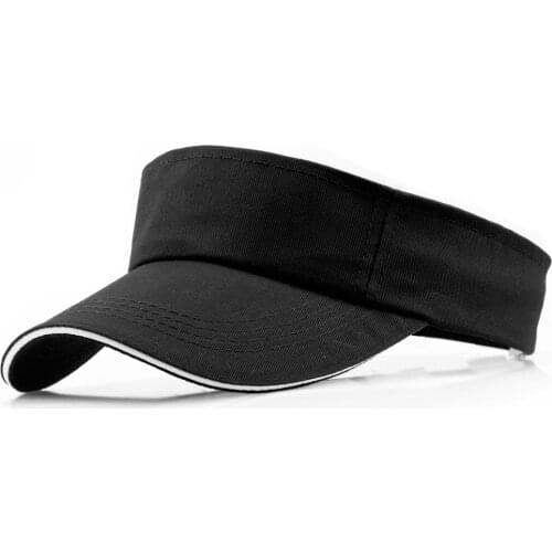 Outdoor Summer Sandwich Bill Golf Visor Hat Men Womens Running Visors Size 58CM Black Orange Sky Blue Red