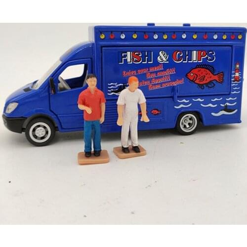 Diecast 1:50 Simulation Alloy Seafood Vending 1933 Scene Car Toy Adult Decoration Collection Souvenir Ornaments Display Gift