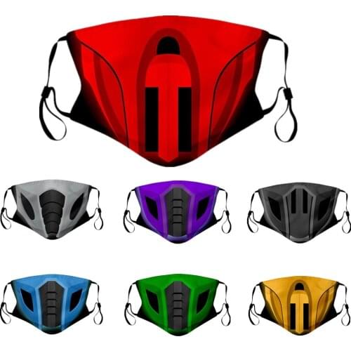 Mortal Kombat Movie Game Smoke Sub-Zero Cosplay Costume Face Mask Dustproof Props Halloween Adult Masks Filter Unisex