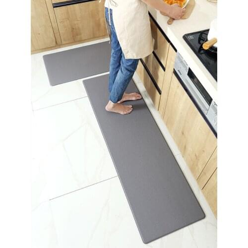 Oil&Waterproof Kitchen Carpet Durable Low Rebound Anti-Slip PU Bathroom Mat Decoration Long Solid Floor Mat Easy To Clean Rug
