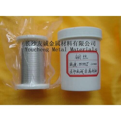 Vacuum Coating Material Indium Wire Diameter 1.0mm Length 5m Other Sizes Can Be Customized