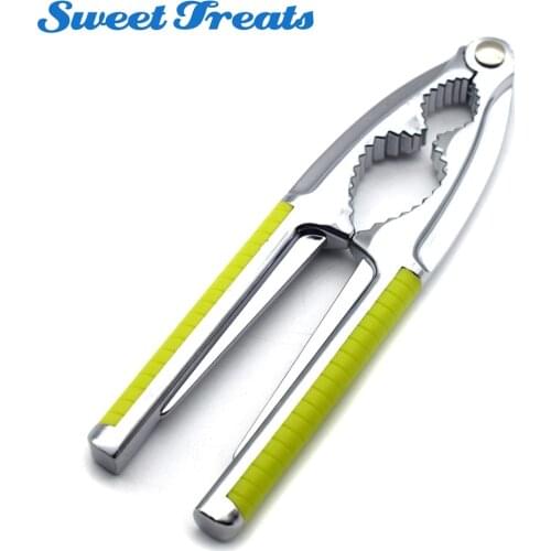 Sweettreats Multi-Function Nut Cracker Sheller Walnut Cracker Plier Metal Opener Tool Stainless Steel Nutcracker Kitchen Tool