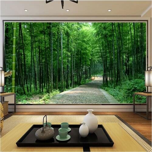 3D Mural Background Wallpapers Abstract Woods Wallpaper 3D Hand-painted lake wall paper Bedroom Living Room Decor