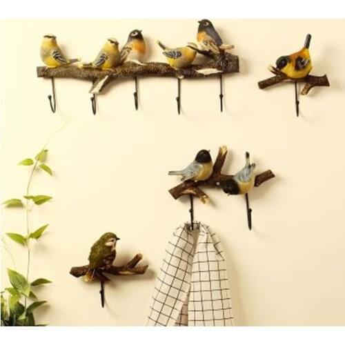 Wall decorations, home accessories, living room hanger, resin, bird, key, bedroom, Kitchen coat, wall hanger, hooks, hat, purse