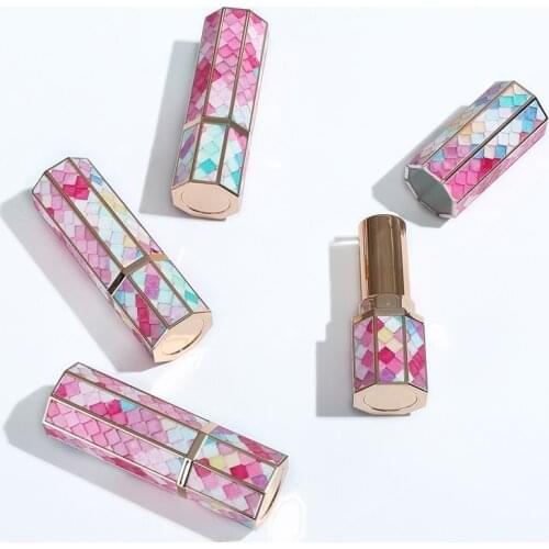 New Lipstick Container 3D Mermaid Style Octagon 12.1mm Lip Balm Tube Empty Cosmetic Containers DIY Lipstick Tube 10/30pcs/lot