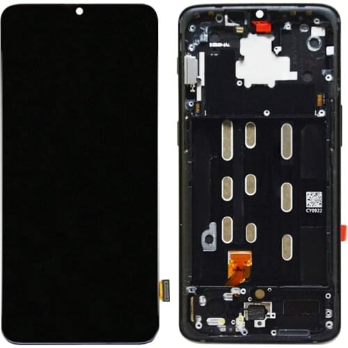 Original Super Amoled For Oneplus 6T Lcd With Frame Display Screen For Oneplus 6T Amoled With Frame Screen Support Fingerprint