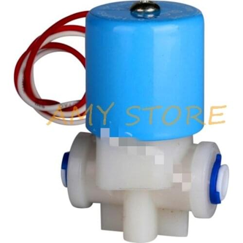 1/4"OD Tube Plastic Solenoid Valve Normally Closed DC 6V 12V 24V AC 24V 110V 220V Mini Valve for RO Reverse Osmosis Pure Systerm
