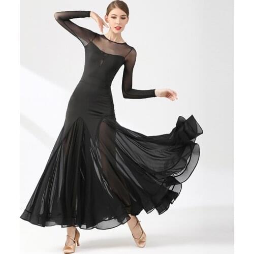Modern Dance Dress Long Sleeve Ballroom Dance Costume National Standard Dance Dress Waltz Dress Performance Clothing For Women