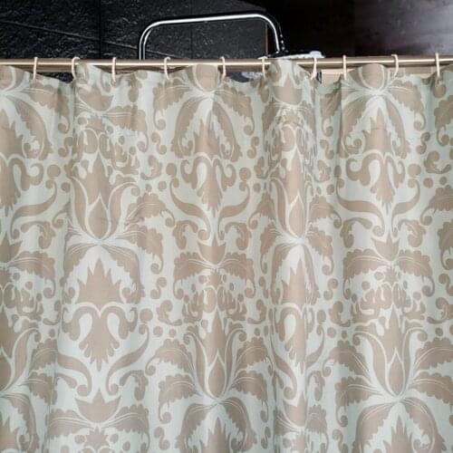 Mould proof waterproof polyester cloth shower curtain partition curtain 180 * 200cm window pattern green curtains bathroom