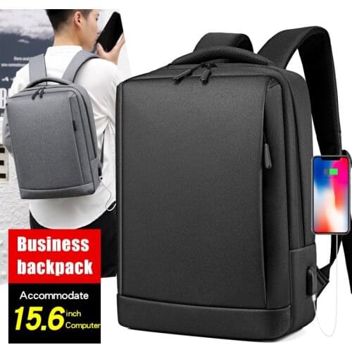 Hot Black Men Fashion Backpacks Business Multi-Function USB Interface Waterproof Bag Laptop Bag Mens Bags -OPK