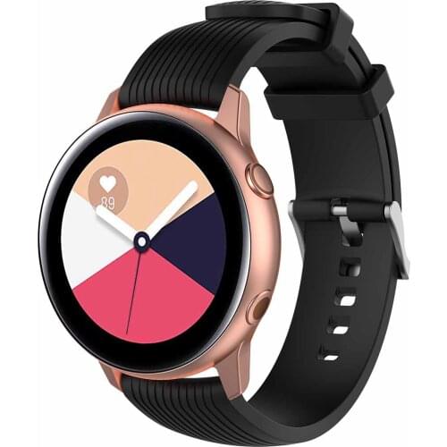 20 22mm Silicone Wrist Band Strap for Samsung galaxy watch active Smart Watch Wristband Bracelet Strap Belt Smart Accessories