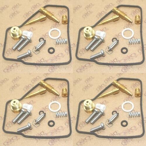 4SET For VF500C V30 MAGNA 1984-1985 VF500F INTERCEPTOR 1984-1986 carburetor repair kit Seal Main Slow Jets Air Mixture Screws