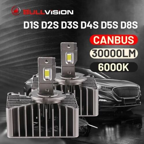 30000Lm D2S D5S Led Xenon Lamp D4S D1S Canbus Led Headlight HID 12V Eror Free D3S D8S Play And Plug Kit 6000K Ice Bulb CSP 120W
