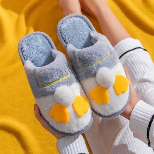 Warm Winter Women Slippers Fashion Mixed Colors Indoor Slippers Plush Fur Comfy Soft Bedroom slippers Large Size 36-45