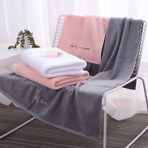 Absorbent Towel Adult Couple Cotton Towel Microfiber Soft Facial Care Bathroom Towel Sports Bath Beach Letter Printing Towel