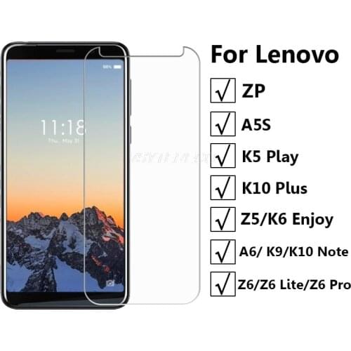 Tempered Glass For Lenovo Z6 Pro A5S A6 A7 A8 K9 K12 Pro Music Lemon K10 Note Plus K6 Z5 Enjoy Z6 Lite ZP Legion Duel 2 Pelicula