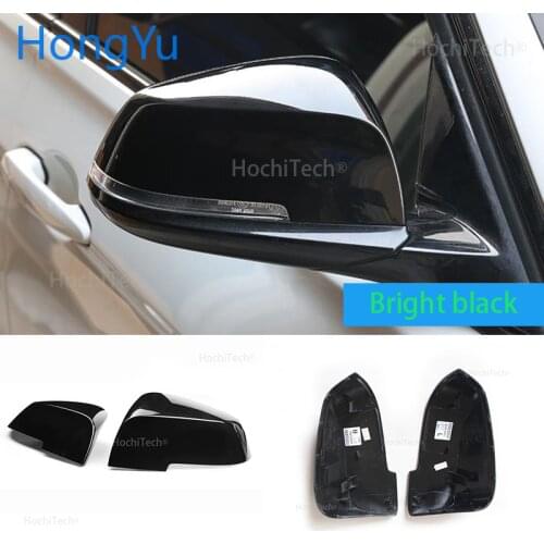 Replace the original car rear view mirror cover bright high quality black mirror cover For BMW 1 Series F20 F21 2012-2018