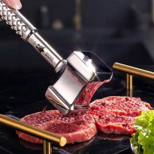 1 Pc Stainless Steel Meat Hammer Dual-Sided Meat Hammer Steak Pounder Mallet