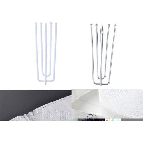 1pcs Metal Four Fork Curtain Tape Hook Curtain Cloth Diy Ring Accessories Tracks Tools Curtain Clamp Supplies Household M7L9