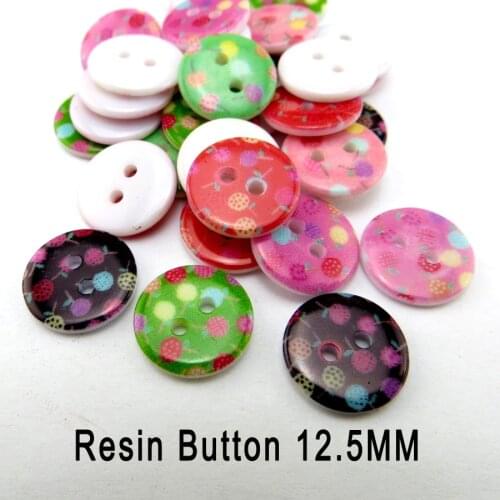 100PCS 12.5MM Dyed RESIN Cherry Buttons Coat Boots Sewing Clothes Accessories Shirt Fruit Button R-373