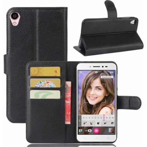 100pcs/lot Lichi grain wallet PU Leather stand+TPU Cover Case with card slot For Asus Zenfone Live ZB501KL/ Zenfone 3 Go ZB501KL