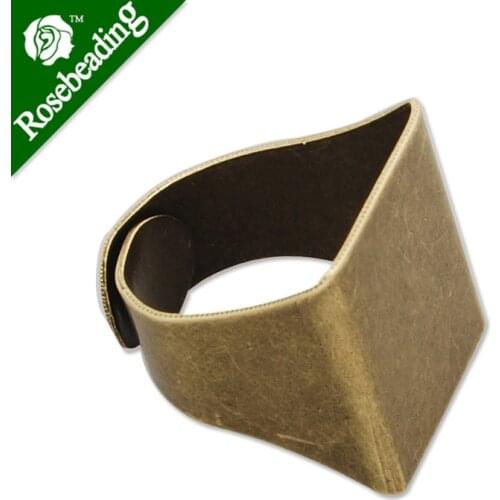 18*20mm Antique Bronze Plated Adjustable Ring Blanks Base, Flat Pad ring,ring blanks,ring settings blank ,Sold 20PCS Per lot