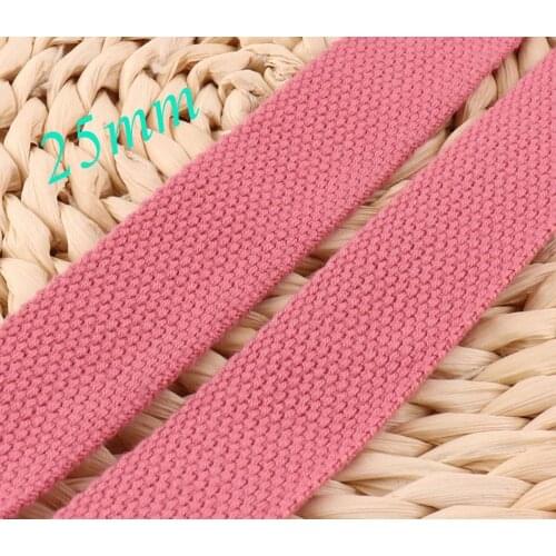 25MM-1" solid color Peach Pink Cotton Webbing,Belt Key Fob Hardware webbing Keychain Soft Webbing belt supplies,By The Yard