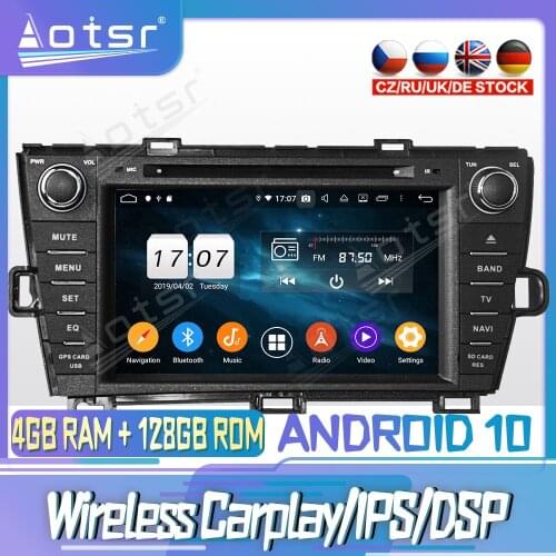 Android 10 PX6 128G For TOYOTA Prius RHD 2009-2013 DVD GPS Navigation Auto Radio Stereo Video Multimedia Player HeadUnit 2din