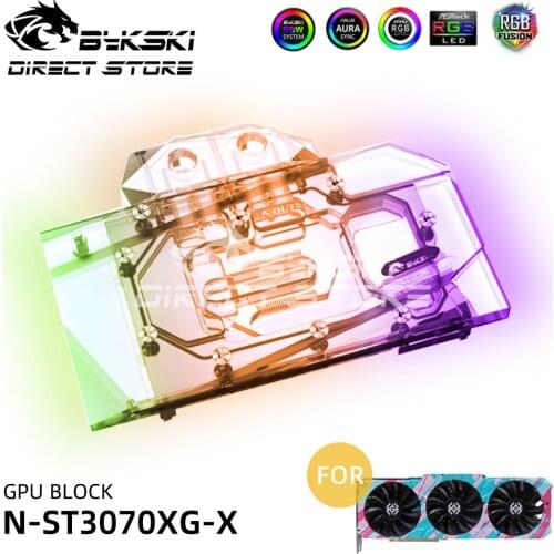 Bykski GPU Water Block Full Coverage ZOTAC GeForce RTX 3070 X-GAMING OC For VGA Block PC Cooler Heatsink 5V A-RGB N-ST3070XG-X