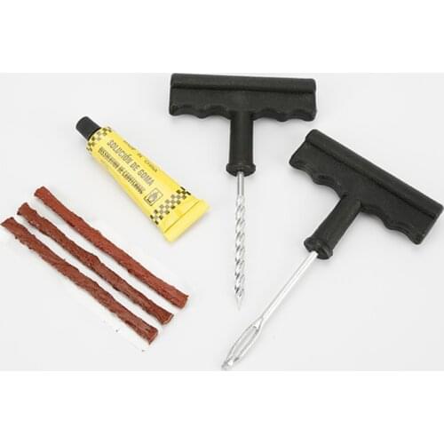 Auto Car Tire Repair Tool Tire Repair Kit Studding Tool Set Auto Bike Tubeless Tire Tyre Puncture Plug Garage Tools
