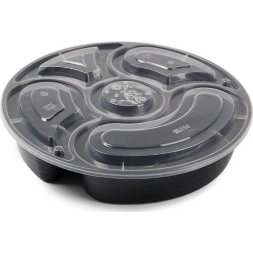 Food grade hot selling 5 compartment PP material food container high quality bento box LX1607