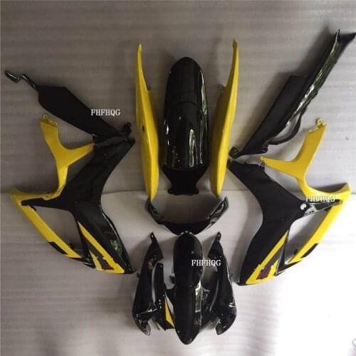 Fairing kits for SUZUKI GSXR600 GSXR750 K6 2006 -2007 SUZUKI Yellow GSX-R600 GSX-R750 k6 06 07 Fairings bodywork black