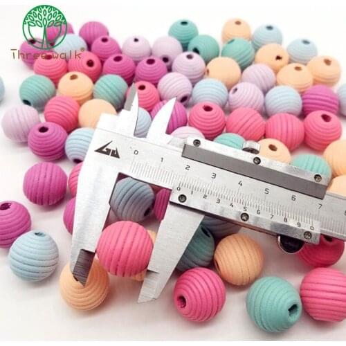 50pcs Mixed Color 20mm Round Wooden Beads DIY Earrings Jewelry Loose Rosary Beads Candy Colored