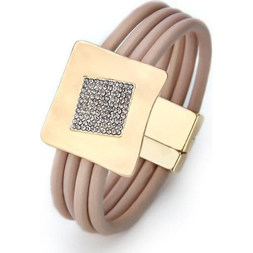 Fashion Bracelets Woman 2020 Multilayer Wrap Magnetic Clasps Crystal Female Bracelet Bangle Armband Jewelry Gifts pulseras mujer