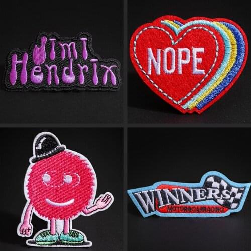 Cartoon letter winner embroidered badge Pink Hairball Elves lovely patches children jacket knapsack Decoration DIY Stickers