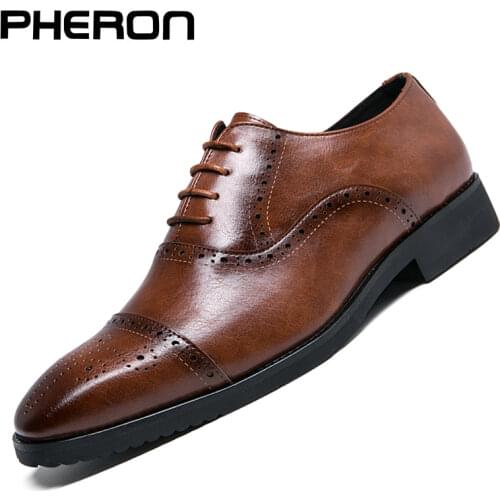 Spring Autumn Men Dress Shoes Pointed Toe Slip-On Mans Footwear Luxury British Leather Party Wedding Male Social Shoe Big Size
